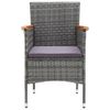 vidaXL Dining Set Grey, Darker grey