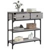 vidaXL Console Table Gray Sonoma Engineered wood Compact Adjustable Feet