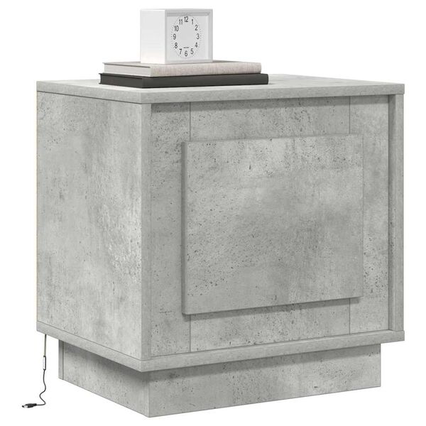 vidaXL Bedside Cabinet 2 pcs Concrete Grey 17.32 x 13.58 x 17.72 in