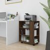 vidaXL Rolling Cabinet Brown Oak Engineered Wood Medium Rollable
