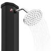vidaXL Solar Shower Black ABS, Zinc Alloy Extra Tall