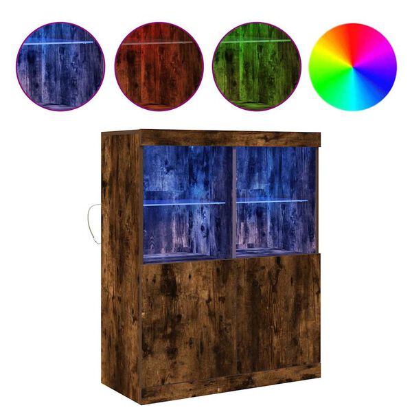 vidaXL Sideboard Smoked oak Engineered wood Medium Sideboard