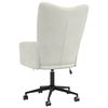vidaXL Relaxing Chair Cream White Velvet, Steel Medium Swivel