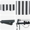 vidaXL Retractable Awning Anthracite and White