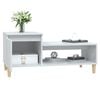 vidaXL Coffee Table High gloss white Engineered wood 39.4 x 19.7 x 17.7 in