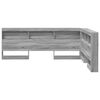 vidaXL Storage Headboard Grey Sonoma 62.99 in Engineered Wood