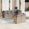 vidaXL Garden Sofa Set Beige, Light Grey
