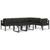 vidaXL Middle Sofa Anthracite Aluminum Medium Modular Middle Sofa