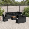 vidaXL Garden Sofa Set Black