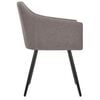 vidaXL Dining Chair Set of 6 Taupe Polyester fabric, Metal Standard