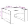 vidaXL Coffee Table Black Engineered wood, Glass