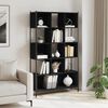 vidaXL Bookcase Black Engineered wood, powder-coated steel
