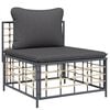 vidaXL Garden Lounge Set Anthracite Poly Rattan Large Modular