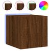 vidaXL TV Wall Cabinet Set of 2 Brown Oak Engineered wood