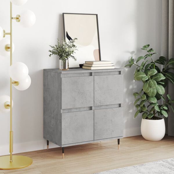 vidaXL Sideboard Concrete grey Engineered wood Medium Sideboard