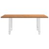 vidaXL Dining Table Light brown Solid oak wood, Powder-coated steel Large