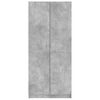 vidaXL Wardrobe Concrete grey Engineered wood Compact Wardrobe