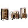 vidaXL Bathroom Furniture Set with Door 3 pcs Brown Solid Reclaim Wood