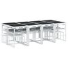 vidaXL Garden Dining Set White and Anthracite