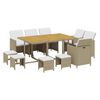 vidaXL Garden Dining Set Beige