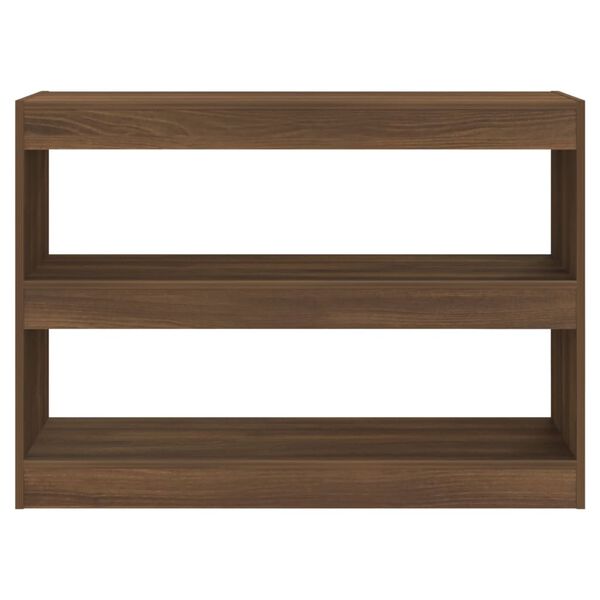 vidaXL Bookcase Brown oak Engineered wood Medium Bookcase Rectangular