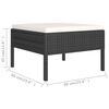 vidaXL Garden Lounge Set Black, Cream White
