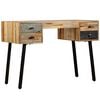 vidaXL Writing Desk Reclaimed Wood Reclaimed Teak, Steel 43.3 in desk