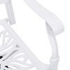 vidaXL Bistro Set White Cast aluminum Standard Swivel Bistro Set