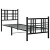vidaXL Bed Frame Black Steel Twin Bed Frame Rectangular Traditional