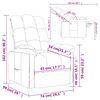 vidaXL Recliner Chair Cream Fabric (100% polyester), plywood, iron