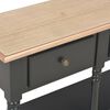 vidaXL Console Table Black and brown Engineered wood, solid pine wood