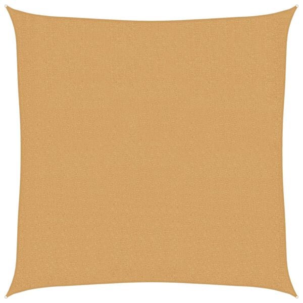 vidaXL Sunshade Sail 1.75 oz/ft² Square Sand 9.8x9.8' HDPE