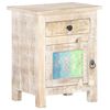 vidaXL Bedside Cabinet Whitewashed Rough acacia wood 15.7 x 11.8 x 19.7 in