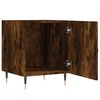 vidaXL Bedside Cabinet Set of 2 Smoked Oak Engineered wood, Iron