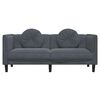 vidaXL Sofa Dark Grey Velvet (100% polyester), plywood, solid wood