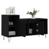 vidaXL TV Cabinet Black Engineered wood, metal Medium TV Cabinet