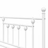 vidaXL Daybed Frame with Headboard White Twin Steel
