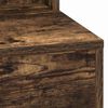 vidaXL Dressing Table with Shelf Smoked Oak 29.72 x 16.14 x 53.15 in