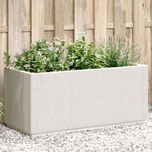 vidaXL Garden Planter White Polypropylene Medium Durable Planter