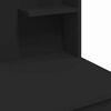 vidaXL Dressing Table Black Engineered wood, glass Standard