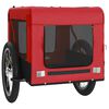vidaXL Pet Bike Trailer Red and Black Oxford fabric, Iron, PVC Small