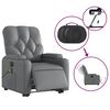 vidaXL Electric Stand Up Massage Recliner Chair Grey Faux leather Standard