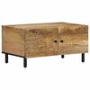 vidaXL Coffee Table Brown and Black Solid mango wood, engineered wood, iron
