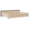 vidaXL Bed Drawer Taupe Engineered wood, fabric (100% polyester) Standard