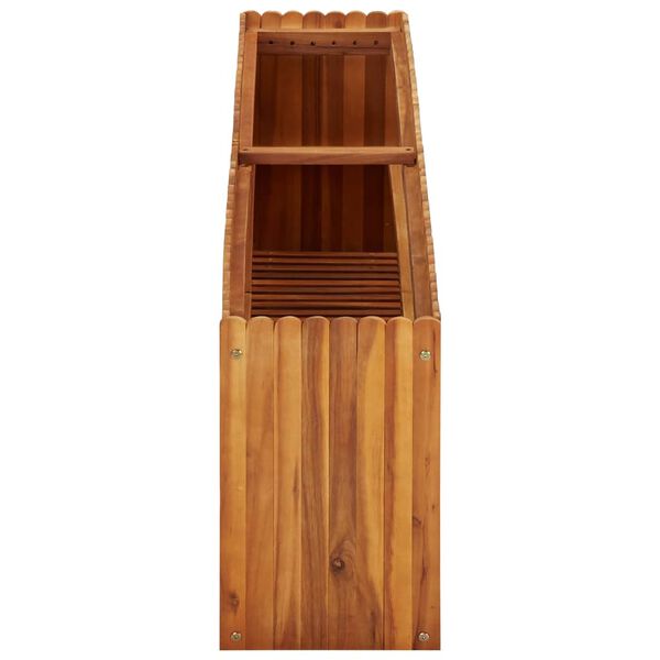 vidaXL Raised Bed Natural wood color Solid acacia wood 59.1x11.8x19.7 in