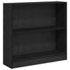 vidaXL Bookshelf Black Oak 31.50 x 9.45 x 29.92 in Engineered Wood