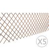 vidaXL Willow Trellis Fence 5 pcs 70.9x35.4"