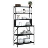 vidaXL Baker's Rack 6-Tier Black 35.4x15.7x70.9" Engineered Wood
