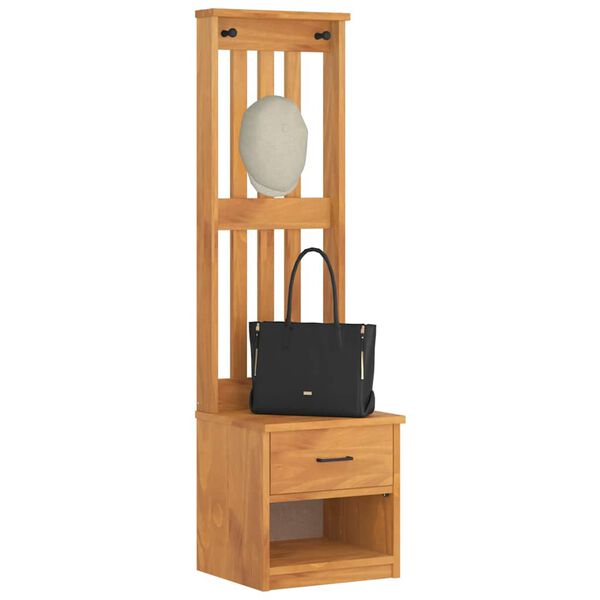 vidaXL Hall Tree Acacia wood look Solid Pine wood, Engineered wood Medium