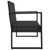 vidaXL Garden Lounge Set Set of 4 Black